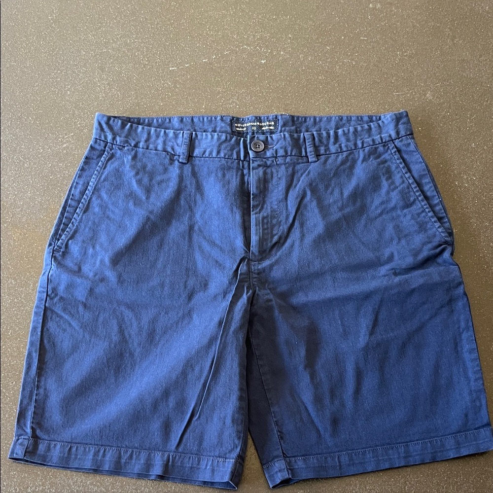 Classic Navy Flat Front Shorts